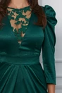 Rochie Dy Fashion verde cu dantela la bust