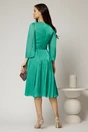 Rochie DY Fashion verde de ocazie din voal peliculizat cu maneci crapate, 2, dyfashion.ro