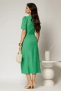 Rochie DY Fashion verde de zi de vara cu maneci scurte si nasturi la bust, 2, dyfashion.ro