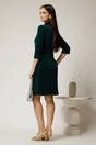 Rochie DY Fashion verde din catifea fixa cu guler tunica si nasturi, 2, dyfashion.ro