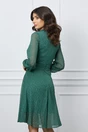 Rochie Dy Fashion verde din voal cu fir lurex