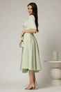 Rochie DY Fashion verde fistic cu guler amplu si detaliu inima, 2, dyfashion.ro