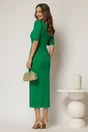 Rochie DY Fashion verde midi cu crepeu maxi si aplicatii la bust, 2, dyfashion.ro