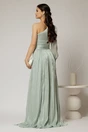 Rochie DY Fashion verde mint pe un umar cu detaliu floral amplu din voal peliculizat, 2, dyfashion.ro
