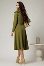 Rochie DY Fashion verde olive midi cu funda pe umar, 2, dyfashion.ro
