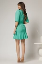 Rochie DY Fashion verde scurta cu volanase pe fusta si cordon detasabil, 2, dyfashion.ro