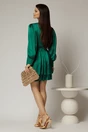 Rochie DY Fashion verde scurta din voal cu manecile sparte si fusta suprapusa, 2, dyfashion.ro