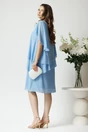 Rochie eleganta din voal bleu cu capa