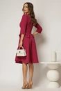 Rochie eleganta magenta tip sacou cu peplum, 2, dyfashion.ro