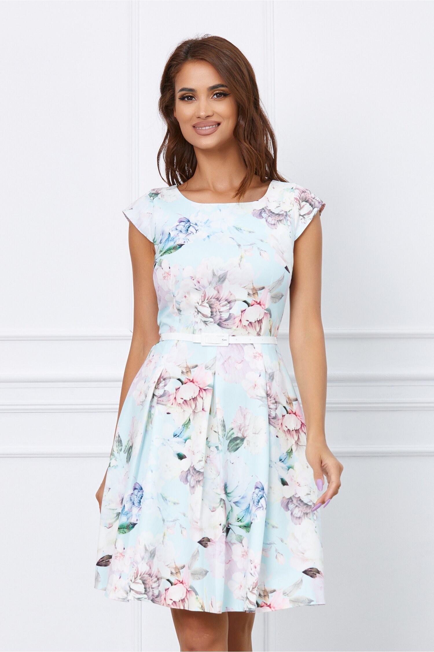 Rochie bleu roz - Rochii-Dama.ro