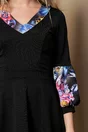 Rochie Ella Collection Cher neagra cu imprimeu floral