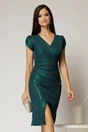 Rochie Lenna verde din voal plin peliculizat, 1, dyfashion.ro
