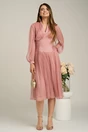 Rochie Leonard Collection din matase naturala roz