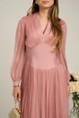 Rochie Leonard Collection din matase naturala roz