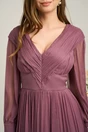 Rochie Leonard Collection eleganta din matase lila