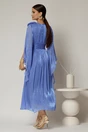 Rochie lunga albastra de seara din voal peliculizat, 2, dyfashion.ro