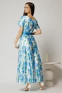 Rochie lunga de ocazie ivoar cu imprimeuri bleu, 2, dyfashion.ro