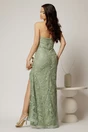 Rochie lunga din dantela verde menta croi sirena su bretele detasabile, 2, dyfashion.ro