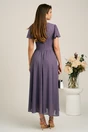Rochie lunga lila inchis din voal in clos cu glitter- Moze, 2, dyfashion.ro