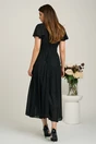 Rochie lunga neagra din voal in clos cu glitter- Moze, 2, dyfashion.ro