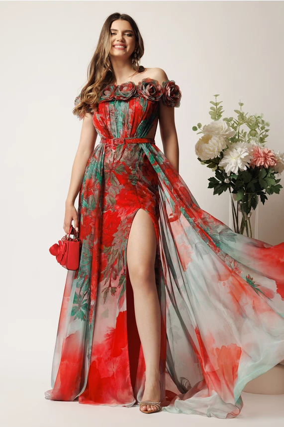 Rochie lunga rosie