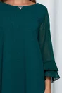 Rochie Marisa verde cu maneci din voal