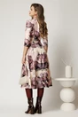 Rochie midi de zi cu imprimeu in nuante de mov, 2, dyfashion.ro