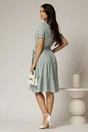 Rochie midi din viscoza verde mint cu imprimeuri de vara, 2, dyfashion.ro