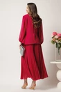 Rochie midi fucsia in clos cu peplum si strasuri pe talie, 3, dyfashion.ro