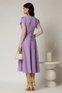 Rochie midi lila cu maneci din dantela si cordon detasabil, 2, dyfashion.ro
