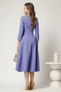 Rochie midi lila din stofa in clos cu catarame in talie, 2, dyfashion.ro