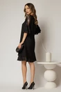 Rochie midi neagra cu sidef si paiete la bust, 2, dyfashion.ro