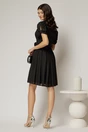 Rochie midi neagra din voal sidefat si cordon detasabil, 2, dyfashion.ro