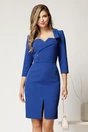 Rochie midi office conica albastra, 1, dyfashion.ro