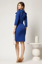 Rochie midi office conica albastra, 2, dyfashion.ro
