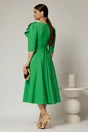 Rochie midi verde clos cu funda ampla pe umar si cordon detasabil, 2, dyfashion.ro