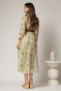 Rochie midi verde cu imprimeuri din tencel, 2, dyfashion.ro