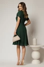 Rochie midi verde din voal cu sidef si maneci scurte petrecute, 2, dyfashion.ro