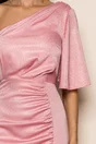 Rochie Moze roz cu un umar dezgolit