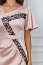 Rochie Moze roz pal cu paiete negre
