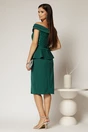Rochie Roberta verde de ocazie cu peplum si paiete, 2, dyfashion.ro