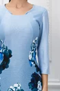 Rochie Samira bleu cu imprimeu floral