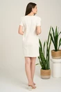 Rochie scurta alba din in cu broderie florala pe fusta, 2, dyfashion.ro
