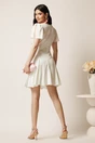 Rochie scurta alba in clin cu decolteu petrecut- Moze, 2, dyfashion.ro