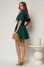 Rochie scurta verde cu guler ascutit si nasturi, 2, dyfashion.ro