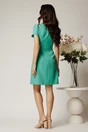 Rochie scurta verde mint din stofa cu nasturi decorativi la bust, 2, dyfashion.ro