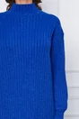 Rochie Sore albastra din tricot reiat