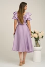 Rochie Suzzie lila cu strasuri si curea in talie, 2, dyfashion.ro
