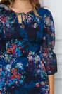 Rochie Tamara albastra cu imprimeuri florale