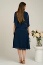 Rochie Viada eleganta din voal bleumarin cu capa la bust